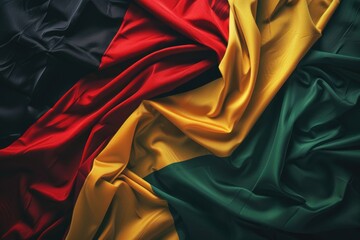 Obraz premium A vibrant colored fabric against a dark background