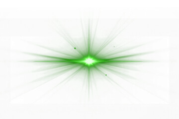 Sunburst png green light effect sticker, transparent background