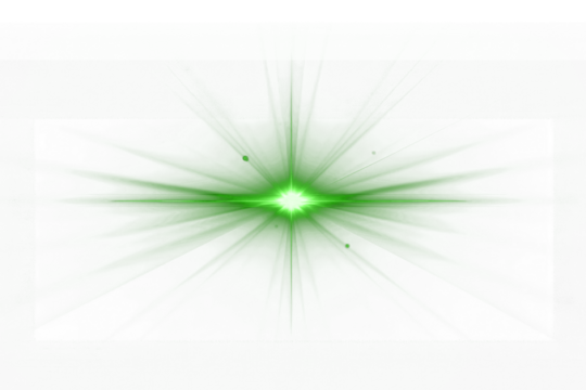 Sunburst png green light effect sticker, transparent background