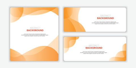 Naklejka premium flat design abstract waves background set collection