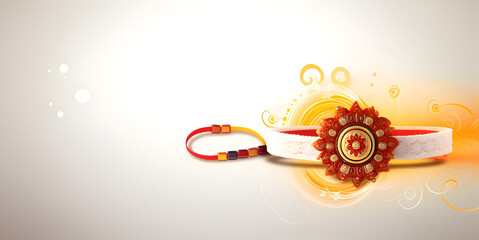 Happy Rakhi Festival Design with Copy Space