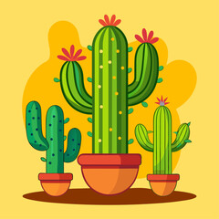 cacti clipart cartoon Illustration drawing