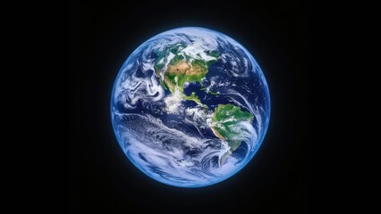 Fototapeta premium A striking photo of the planet earth against a deep black background