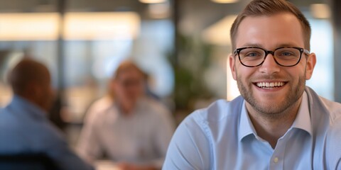 A project manager leading a team meeting