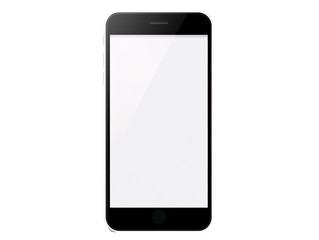 a black cell phone with a white screen
