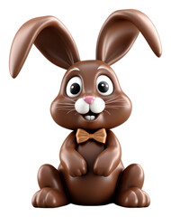 Obraz premium PNG Easter bunny chocolate white background representation.