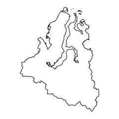 Yamalo Nenets Autonomous Okrug map, administrative division of Russia. Vector illustration.