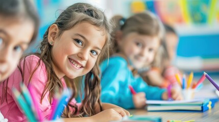 Fototapeta premium The children in the classroom