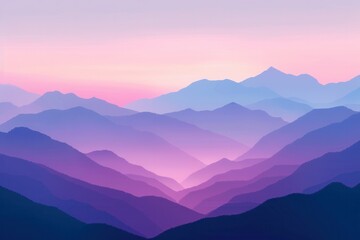 A majestic mountain range at dawn, with the first rays of sun illuminating the peaks. The sky features soft pastel hues, creating a peaceful and inspiring scene. Generative AI