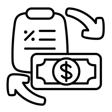 black and white financial document with dollar clip art preview