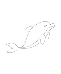 Dolphin coloring page for kids
