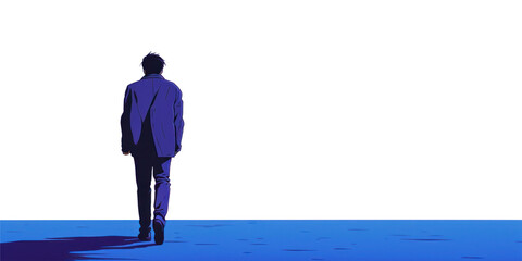 PNG A man standing horizon purple adult.