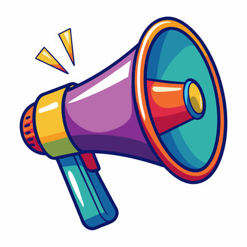 Megaphone Controller Clipart Cartoon Illustration Drawing