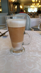 cup of coffee on table in cafe