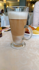 cup of coffee on table in cafe