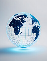 Fototapeta premium Globe network structure, blue tone