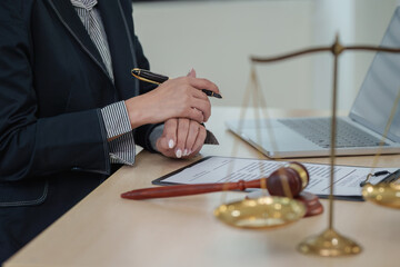 Lawyer or attorney working in the office. Legal law, advice and justice concept