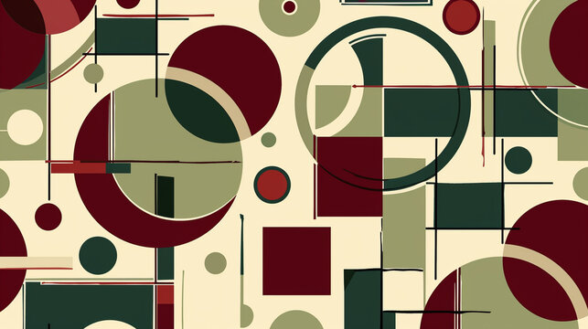 Maroon and Green Constructivism art background