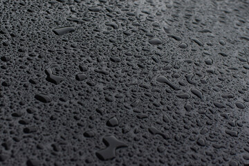 Drops of water on a black background with shadows For making background images
