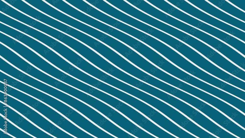 Poster seamless wavy line pattern on blue background. perfect for backgrounds, wallpapers, textiles, and va