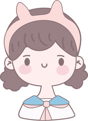 Girl kid kawaii cartoon