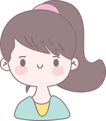 Girl kid kawaii cartoon