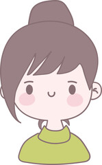 Girl kid kawaii cartoon