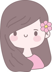 Girl kid kawaii cartoon