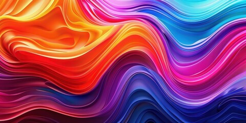 Abstract Wavy Background in Vivid Colors