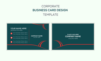 Creative and modern double sided business card templet design, Colorful business card design