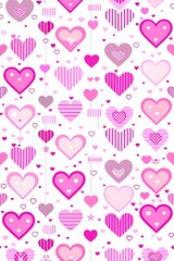 Seamless Valentine's Day Heart Pattern Background