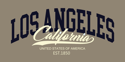 typography college varsity, Vintage college style typography California, Los Angeles City slogan print - Retro varsity text for graphic tee t shirt or sweatshirt hoodie.eps8