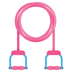 Resistance bands for women out vector cartoon illustration isolated on a white background.