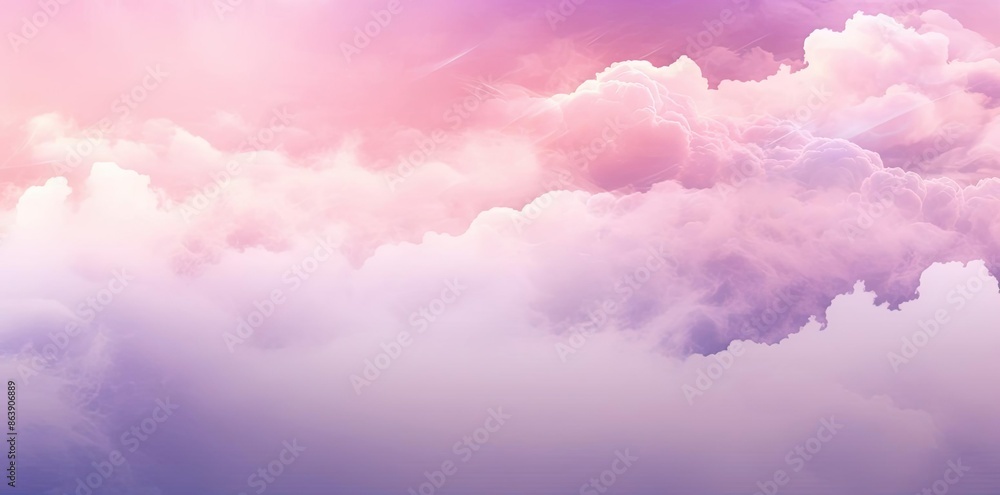 Wall mural Pink and Purple Dreamy Clouds Background Illustration