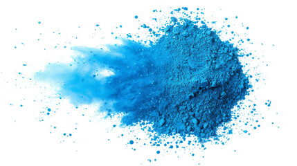 Blue splash holi paint color powder festival explosion burst on transparent background 