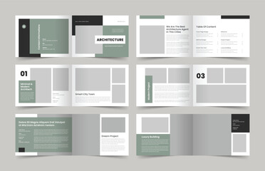 Landscape Architecture Portfolio Template, Portfolio Design for Architecture and Interior,  Brochure