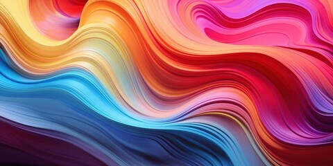 Abstract Swirling Waves of Color