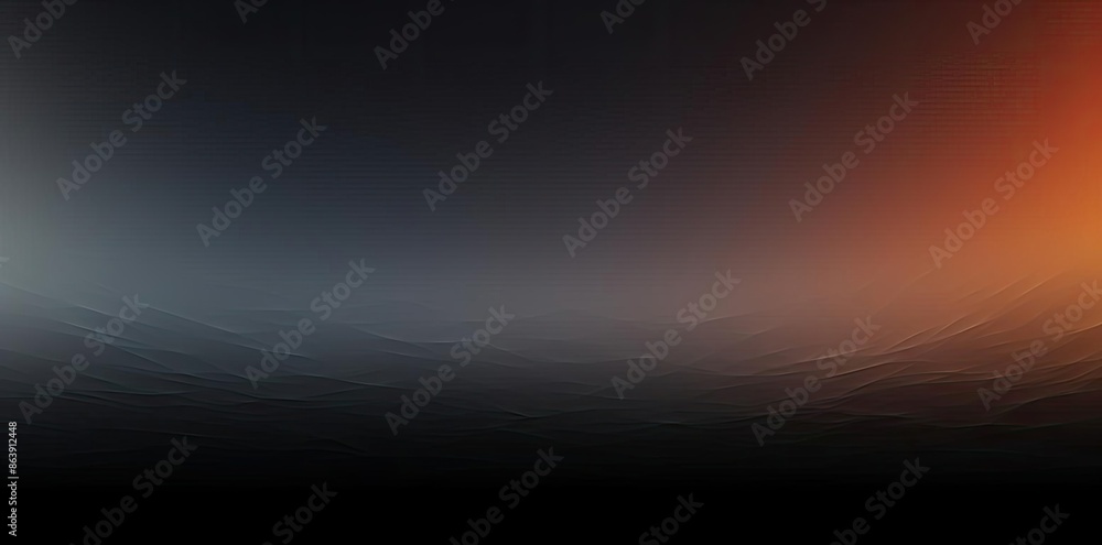 Poster Abstract Background with Dark and Orange Gradient and Wavy Lines