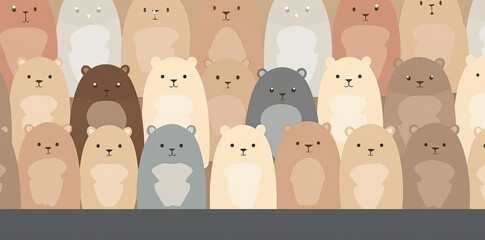 Cute Cartoon Bear Illustration Background