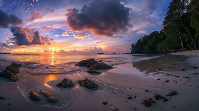 Sunset photos at Muara badak beach