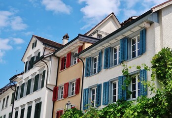 Häuserreihe, Bischofszell, Thurgau, Schweiz