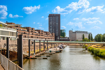 Hafen an der Maas in Venlo, Niederlande