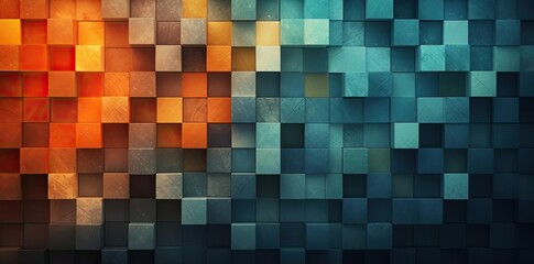 Abstract 3D Cube Wall Background