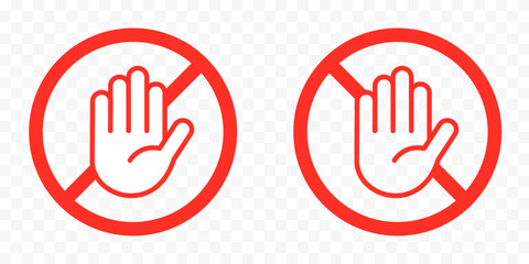 Prohibition mark. Easy editable vector design.