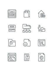 Browser, Camera Len, Charts, Cloud Storage, Code, Coding, Communication, business and icons