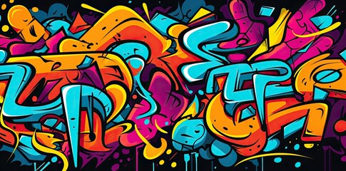 Colorful Abstract Graffiti Illustration
