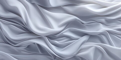 Obraz premium White Fabric Drapes 3D Illustration