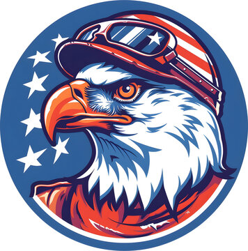 recommend clip art: American Eagle Biker Emblem Clipart, Sticker Classic Style Design