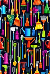 vibrant rainbow arrangement colorful garden tools gardening enthusiasts, lgbtq, pride, love, equality, flowers, plants, foliage, blooming, horticulture, outdoor,