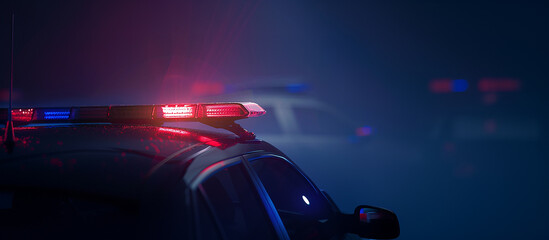Exterior roof light of a police car